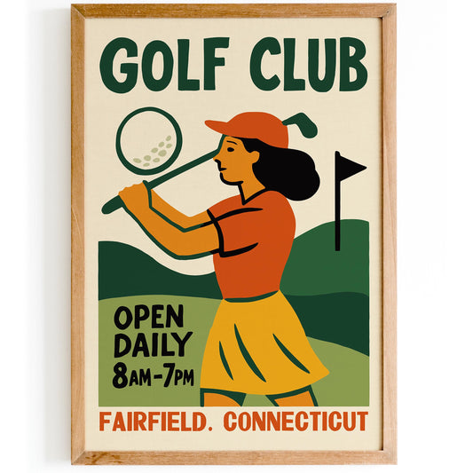 Golf Club Vintage Poster