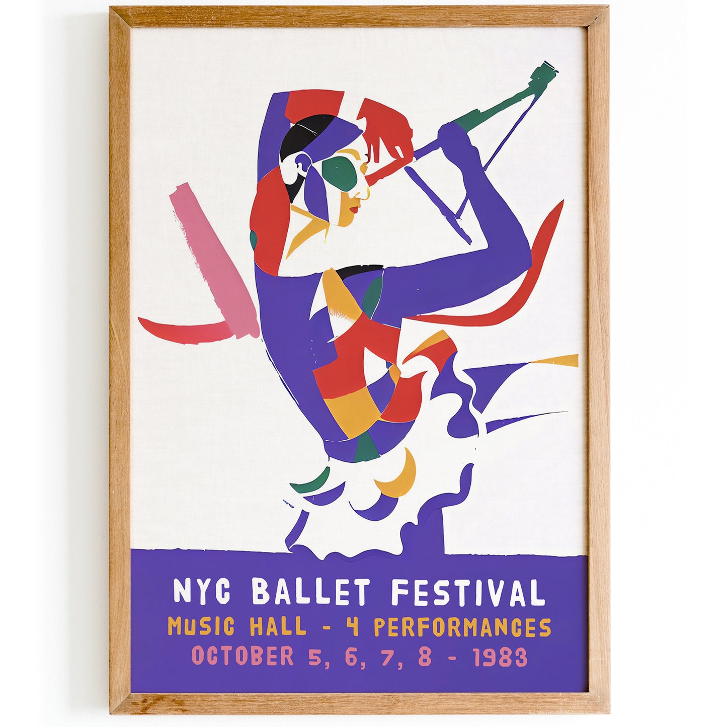 NYC Ballet Festival 1983 Retro Poster