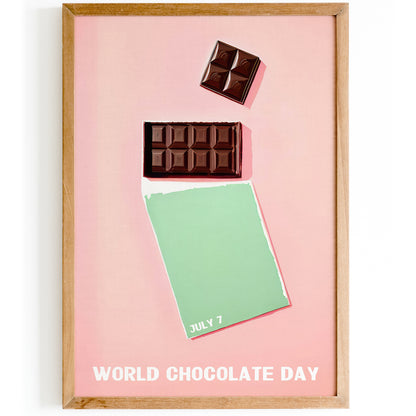 World Chocolate Day Pink Art Print