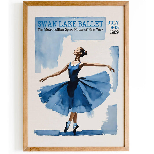 Swan Lake Ballet Vintage Wall Art