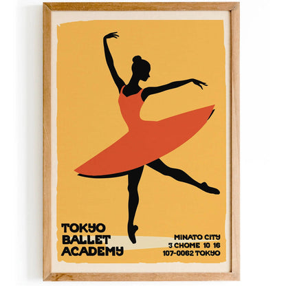 Tokyo Ballet Academy Retro Poster