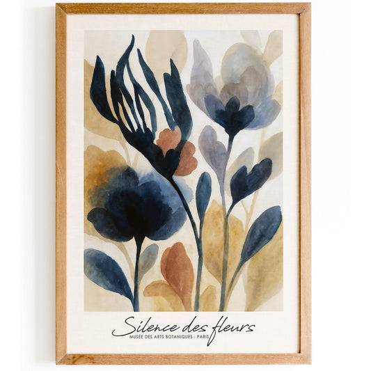 Silence des Fleurs Poster - Artistic Floral Print