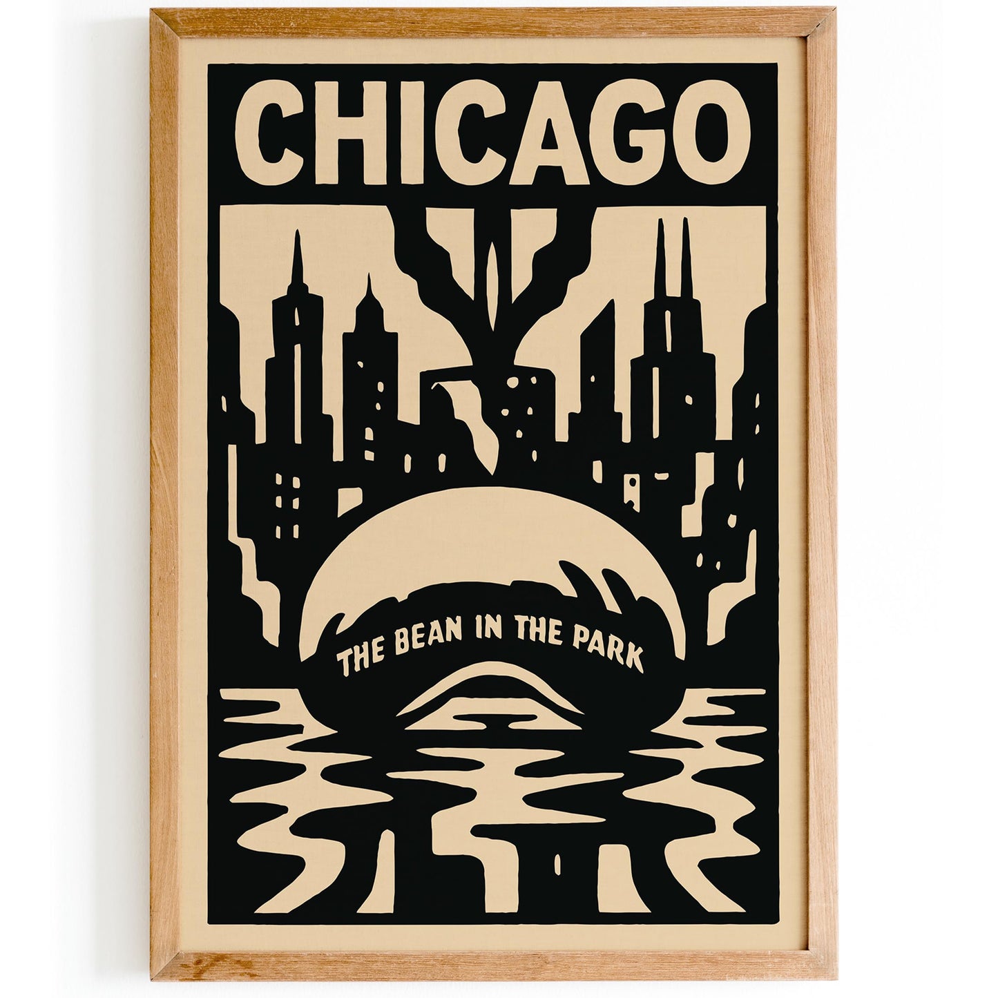 Chicago Bean Skyline Poster