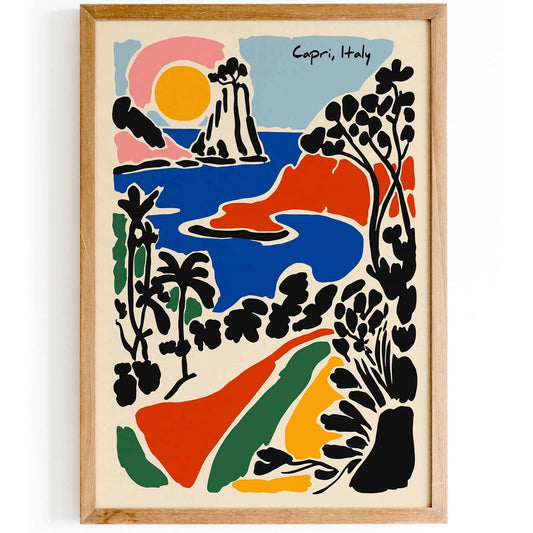 Colorful Capri Italy Art Print