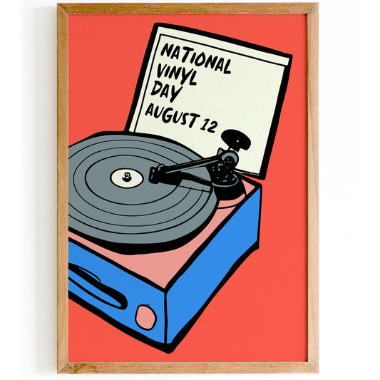 National Vinyl Day Retro Music Poster