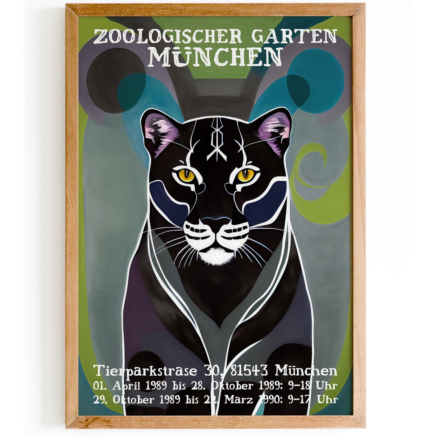 Munich Zoo Vintage Animal Poster Print