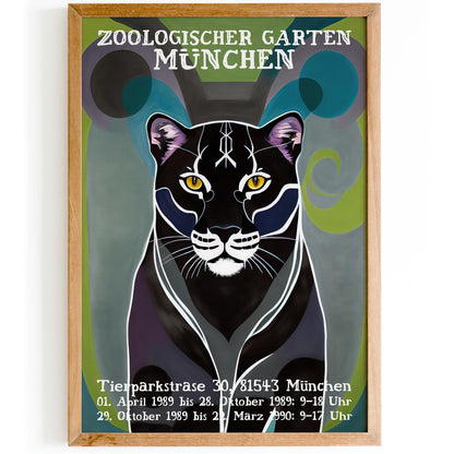 Munich Zoo Vintage Animal Poster Print