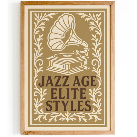 Jazz Age Elite Styles Music Poster