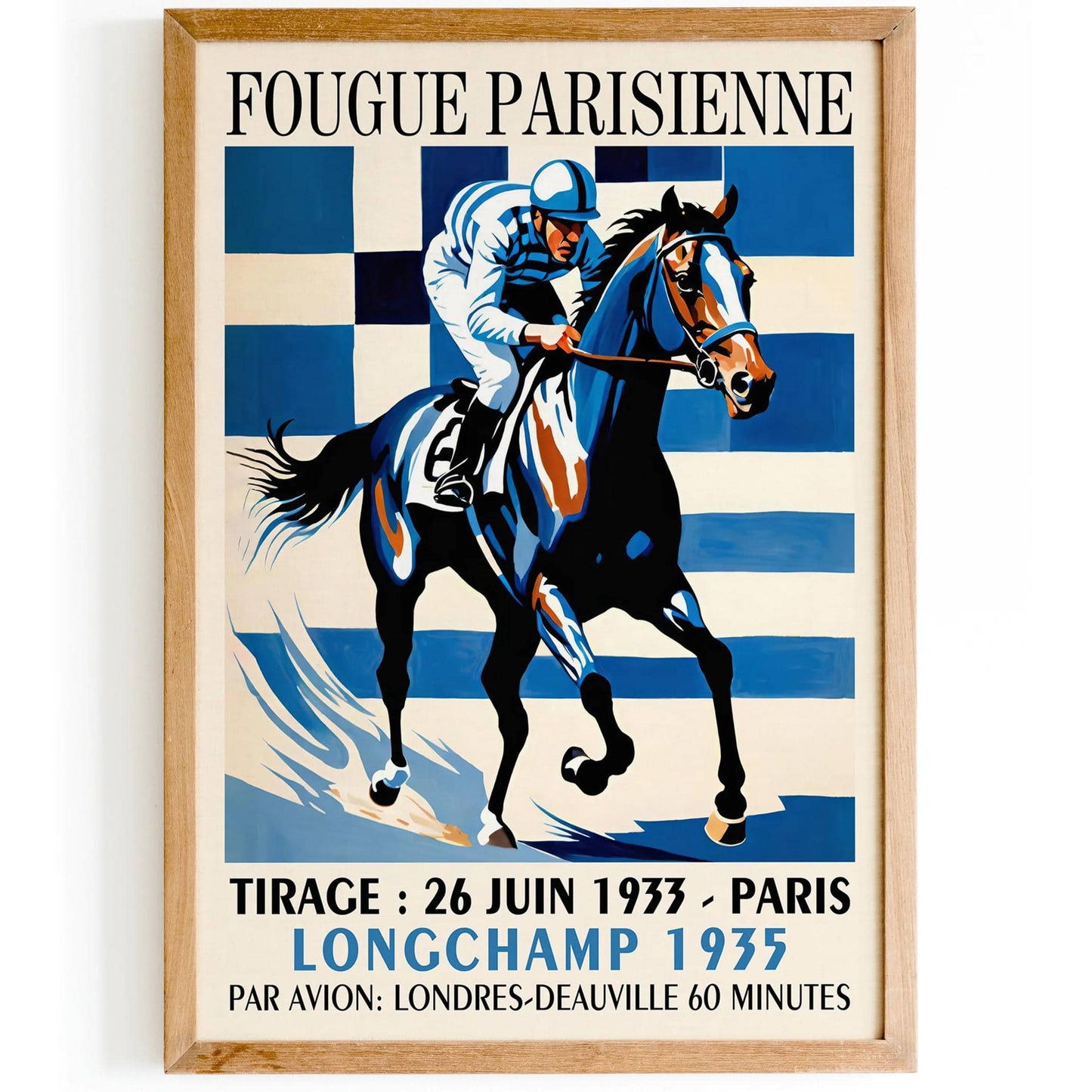 1935 Fougue Parisienne Horse Racing Poster