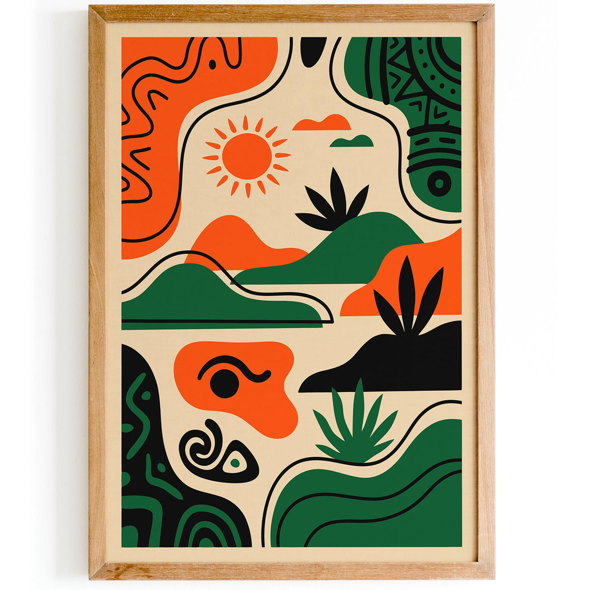 Vibrant Abstract Landscape Art Poster