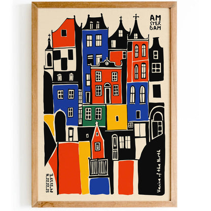 Amsterdam Netherlands Travel Poster