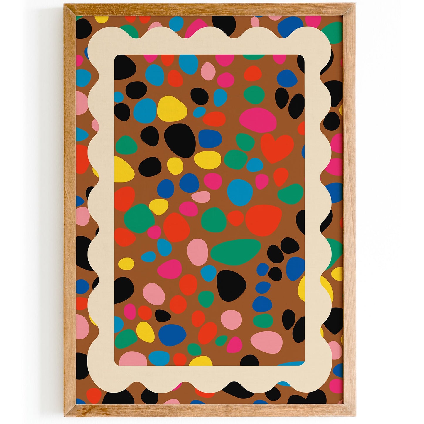 Colorful Confetti Spot Poster - Bold Maximalist Rainbow Wall Art
