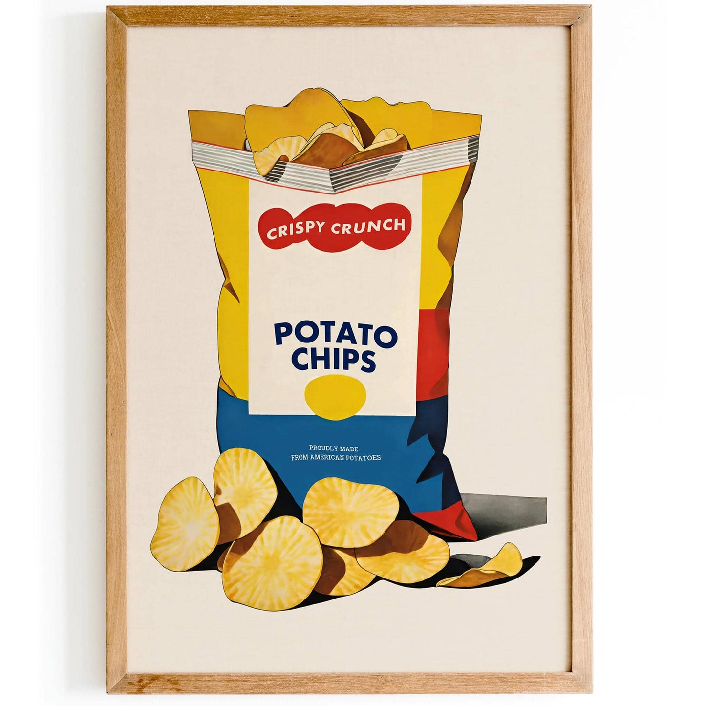 Vintage Potato Chips Bag Wall Art