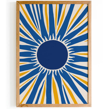 Blue Sun Art Print - HypeSheriff