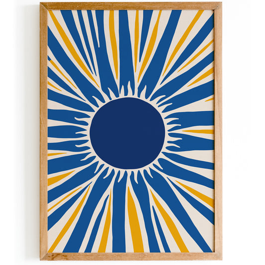 Blue Sun Art Print