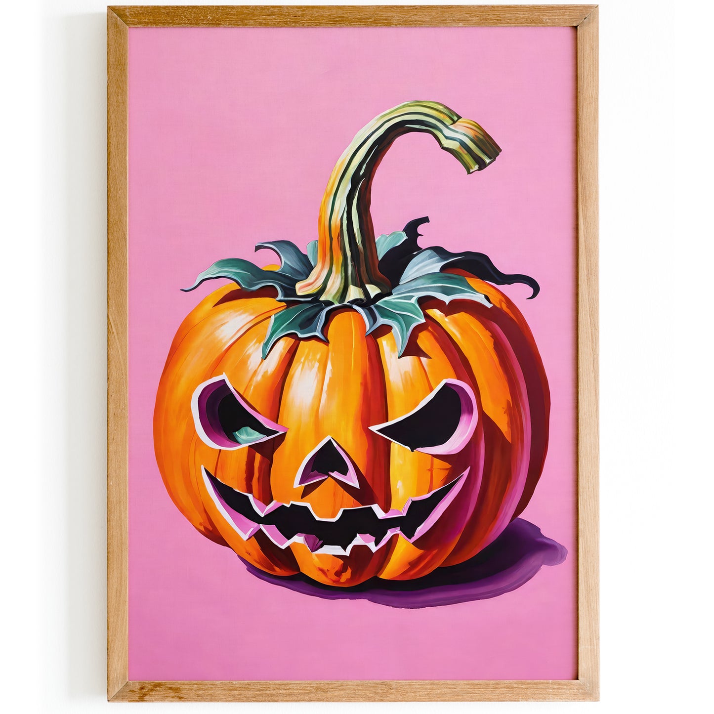 Jack-o'-lantern Pink Art Print 2024