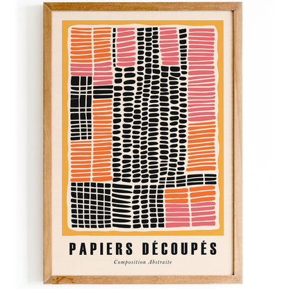 Retro Abstract Mid Century Cut Outs Poster