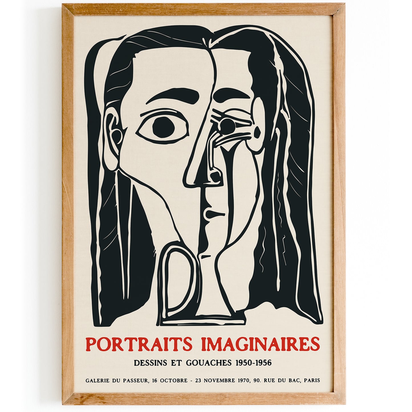Portraits Imaginaires, Picasso Cubism Poster