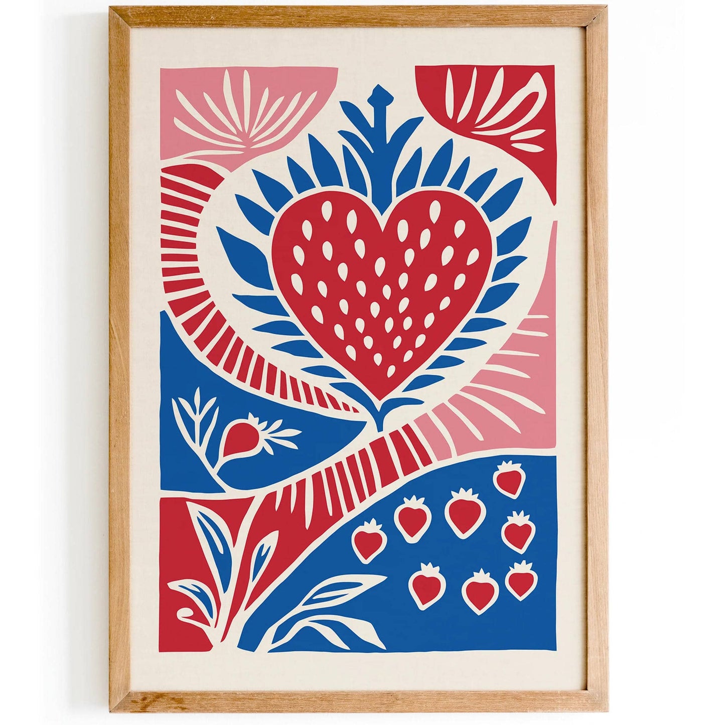 Cottage House Art - Retro Strawberry Print - HypeSheriff