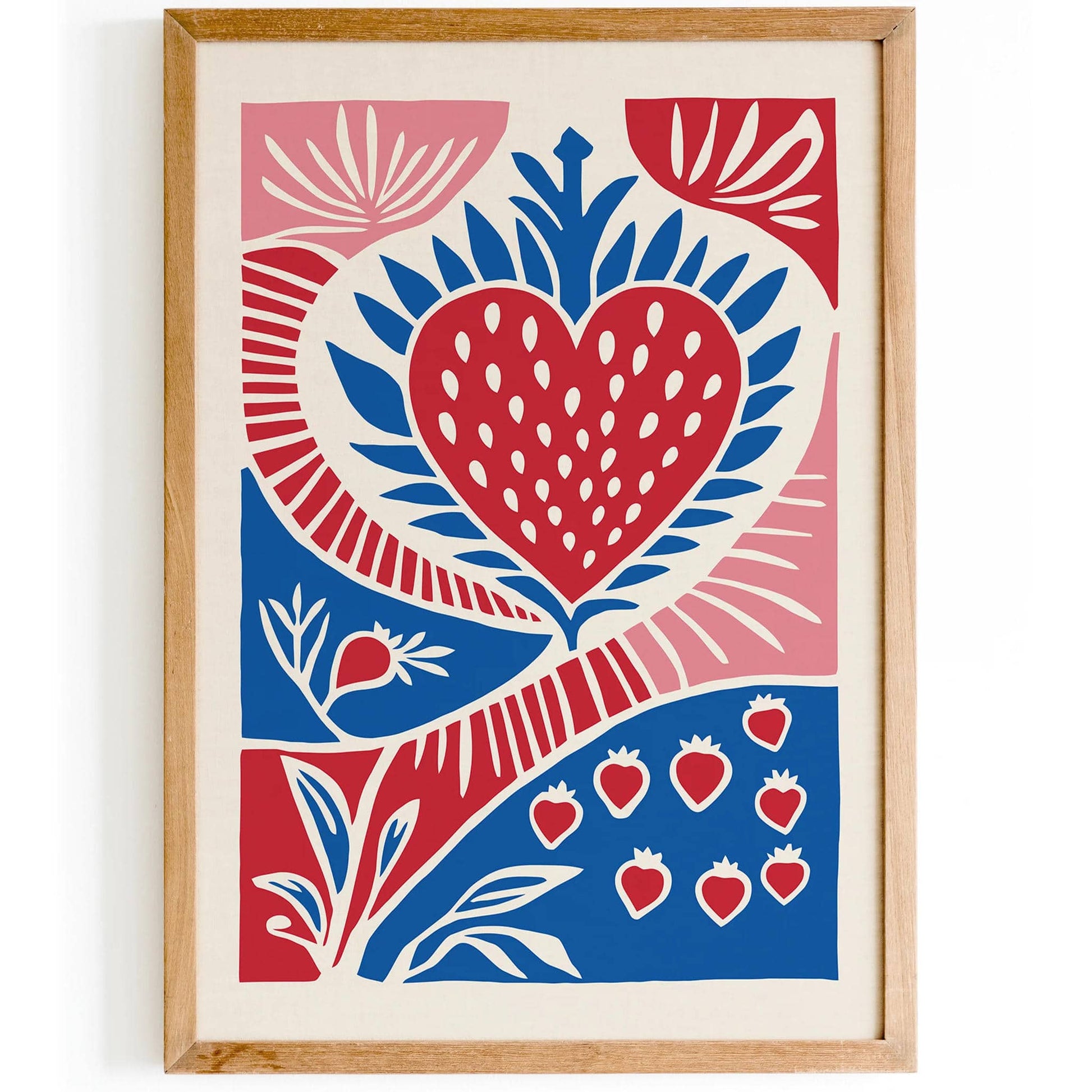 Cottage House Art - Retro Strawberry Print - HypeSheriff