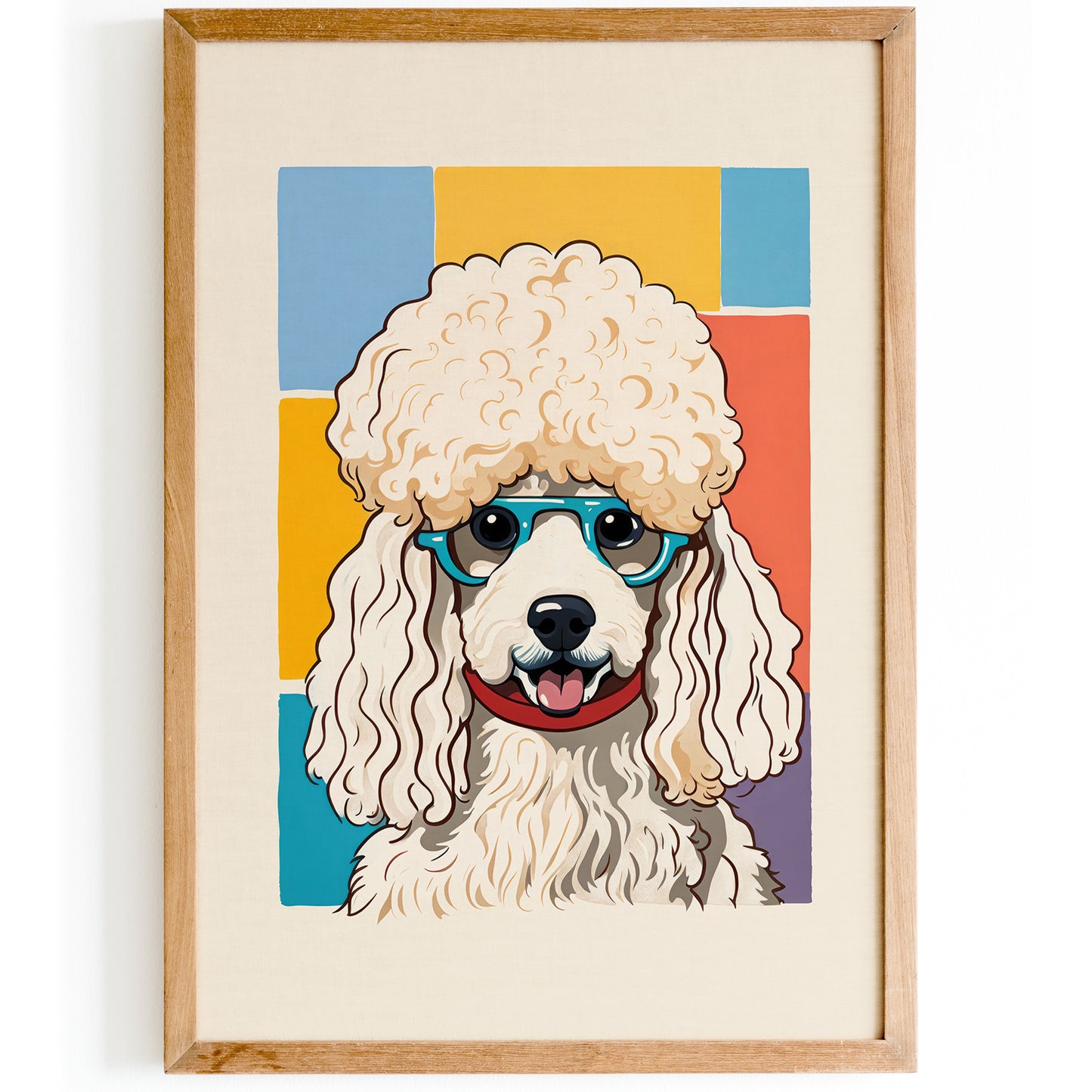 Noodle Poodle Dog Portrait Poster