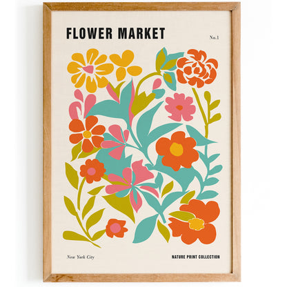 NY Flower Market Poster