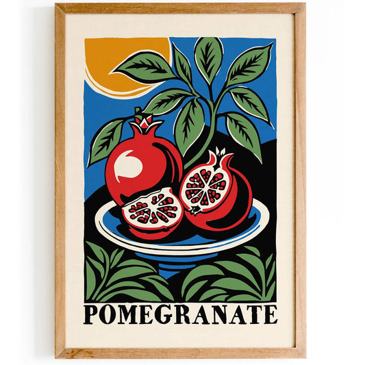 Pomegranate Fruit Still Life Poster