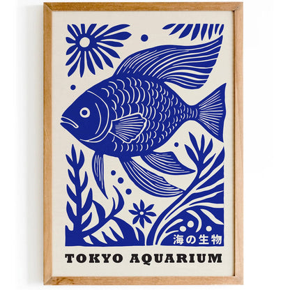 Tokyo Aquarium Blue Poster