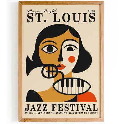 St. Louis Jazz Festival Poster – Vintage Jazz Wall Art