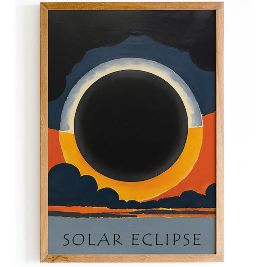 2024 Total Solar Eclipse Wall Art - Man Cave Wall Decor