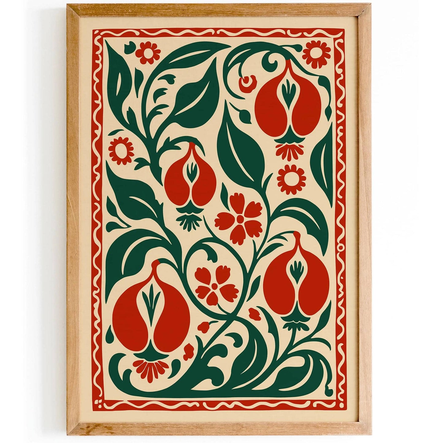 Abstract Country Farmhouse Botanical Art Print