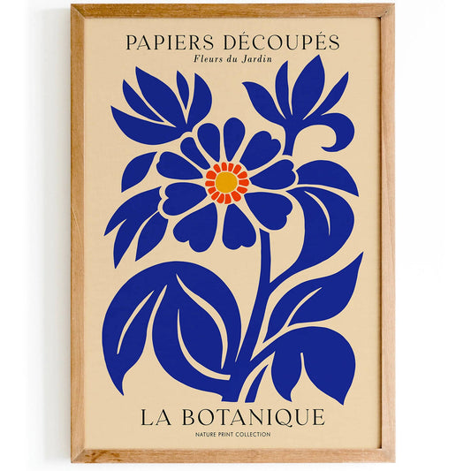 Papiers Decoupes La Botanique Blue Poster