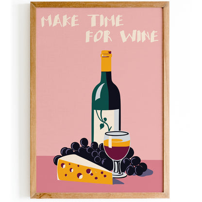 Mate Time For Wine Poster - Wine Nerd Gift Idea