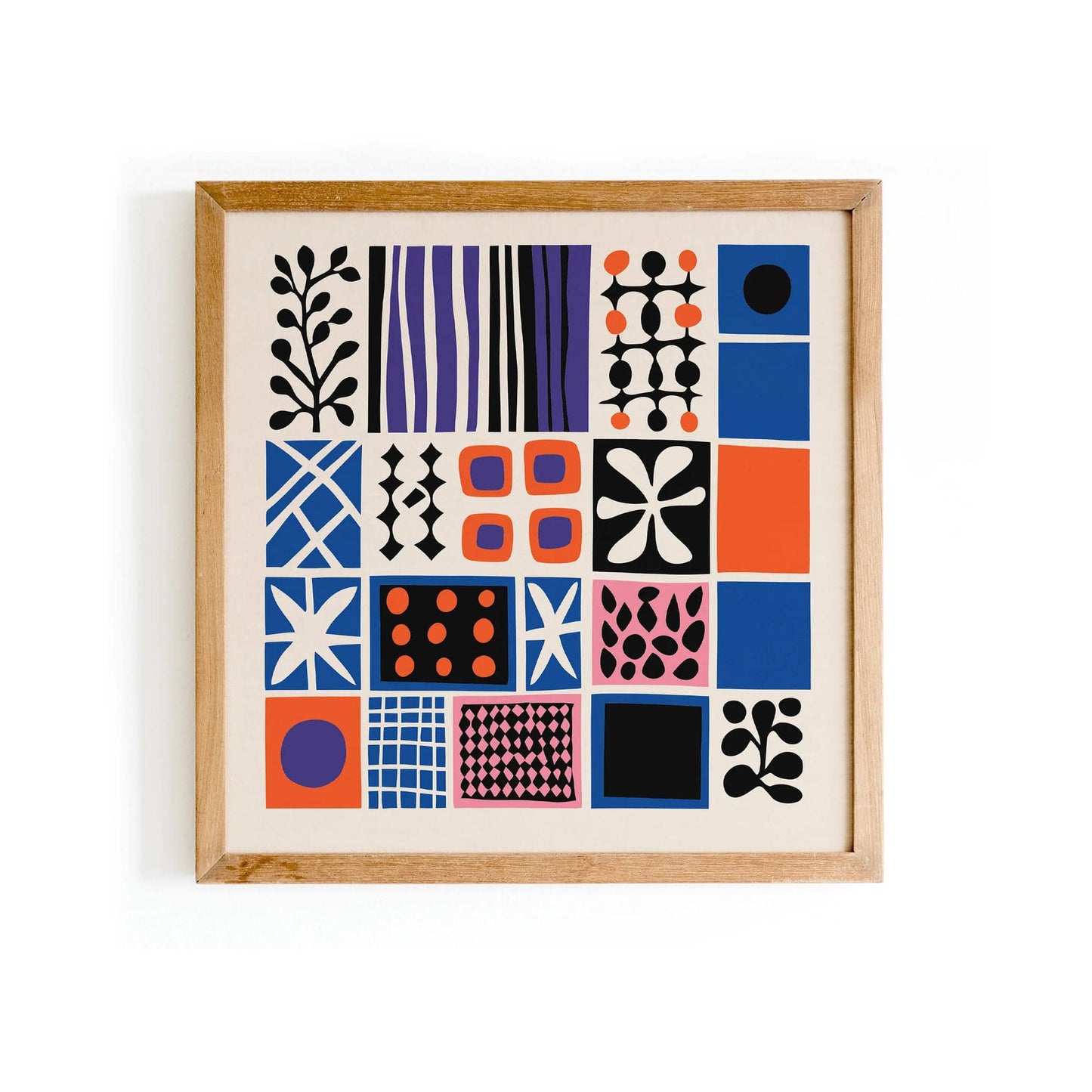 Mid Century Modern Abstract Square Art Print