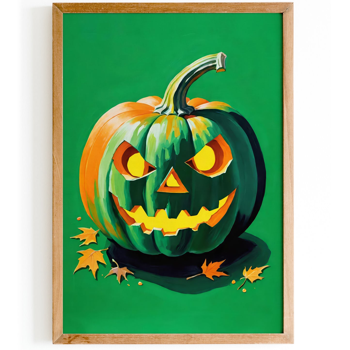 Green Spooky Halloween Pumpkin Art