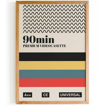 Retro Videocassette Poster Print