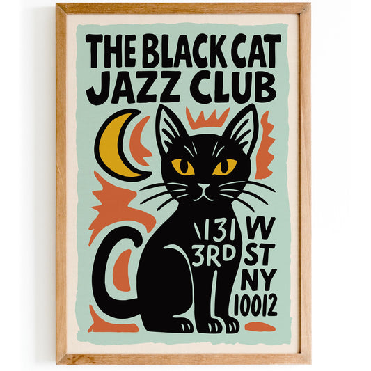 Black Cat Jazz Wall Art