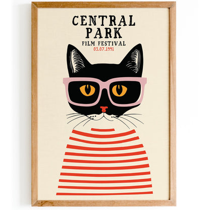 Central Park Film Festival Cat Art Print