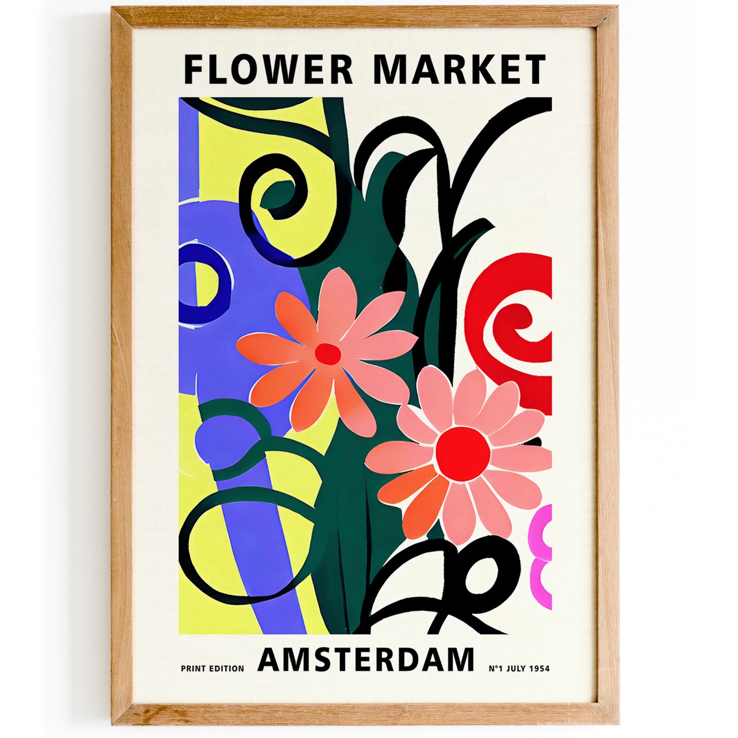 Amsterdam Flower Market Poster