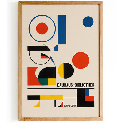 Bauhaus Retro Shapes Museum Poster