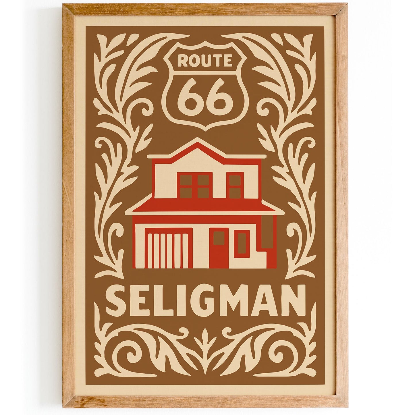 Route 66 Seligman Travel Poster