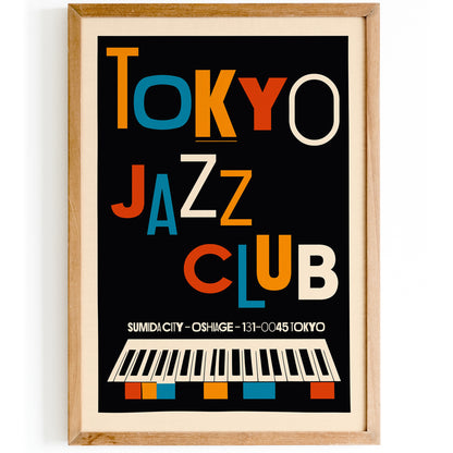 Tokyo Jazz Club Vintage Poster Print