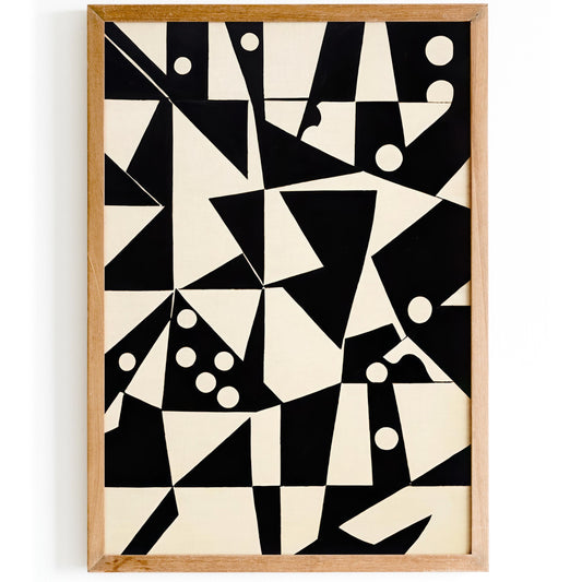 Black and White Geometric Wall Art