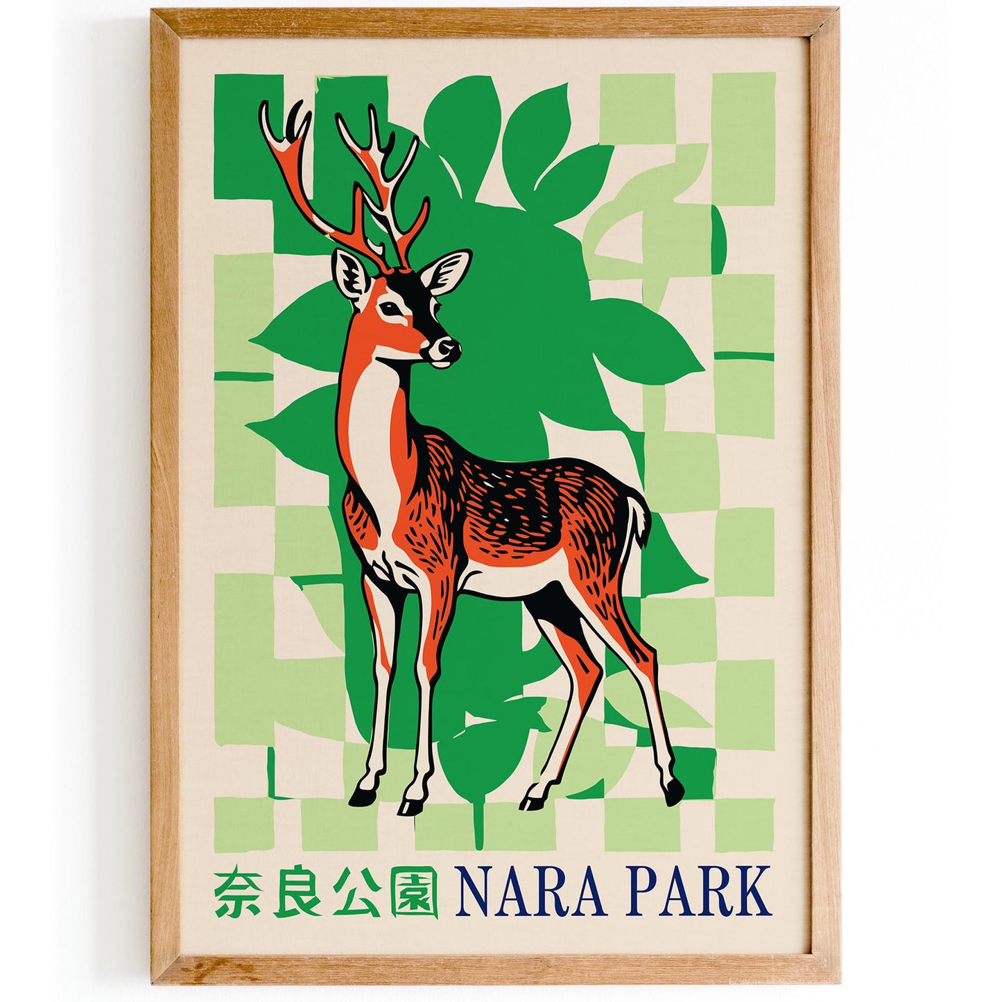 Nara Park Japan Vintage Travel Art Print
