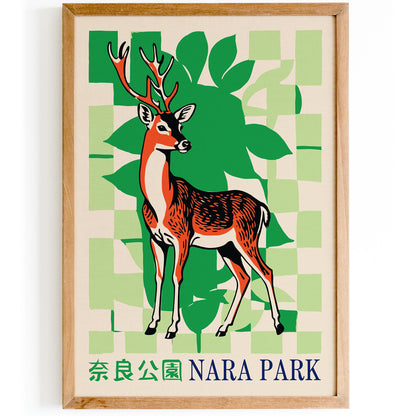 Nara Park Japan Vintage Travel Art Print