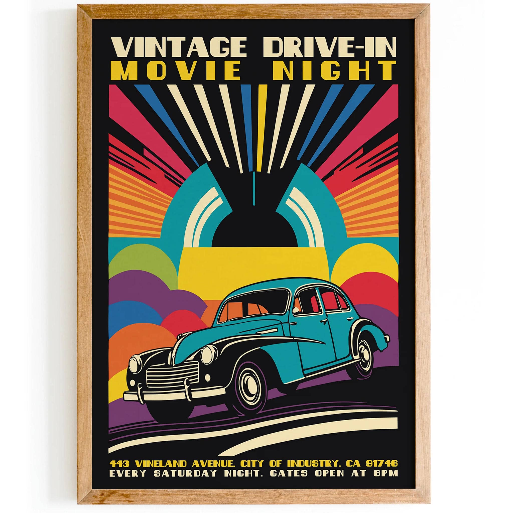 Vintage Drive-In Movie Night Poster – HypeSheriff