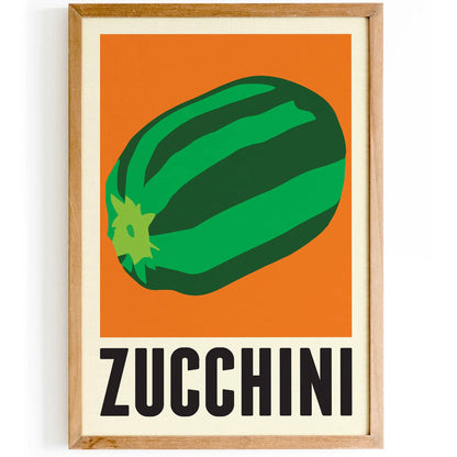 Minimalist Zucchini Poster