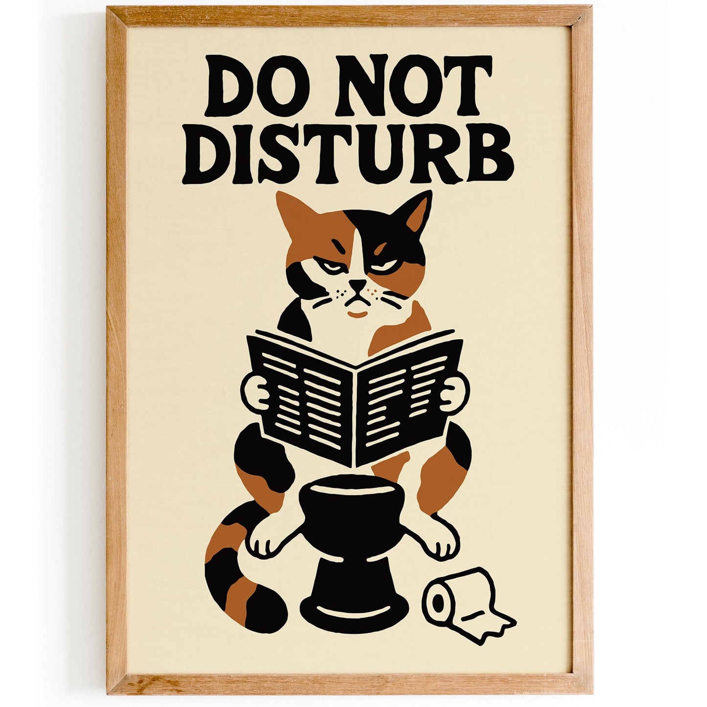 Playful Cat Bathroom Poster