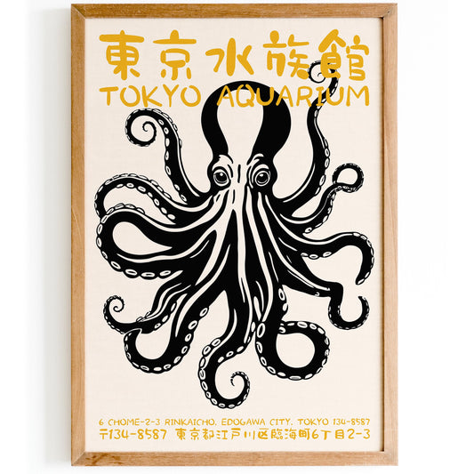 Tokyo Aquarium Octopus Poster