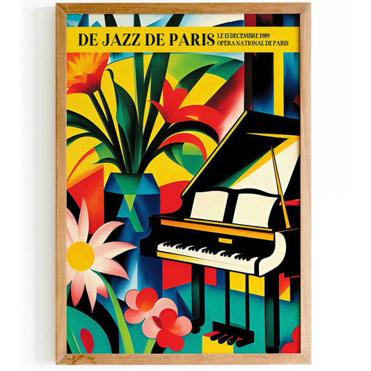 De Jazz De Paris Floral Festival Poster